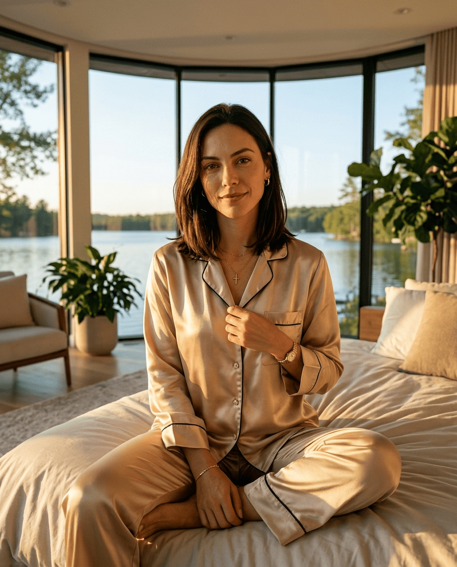 Pijama de Cetim Feminino