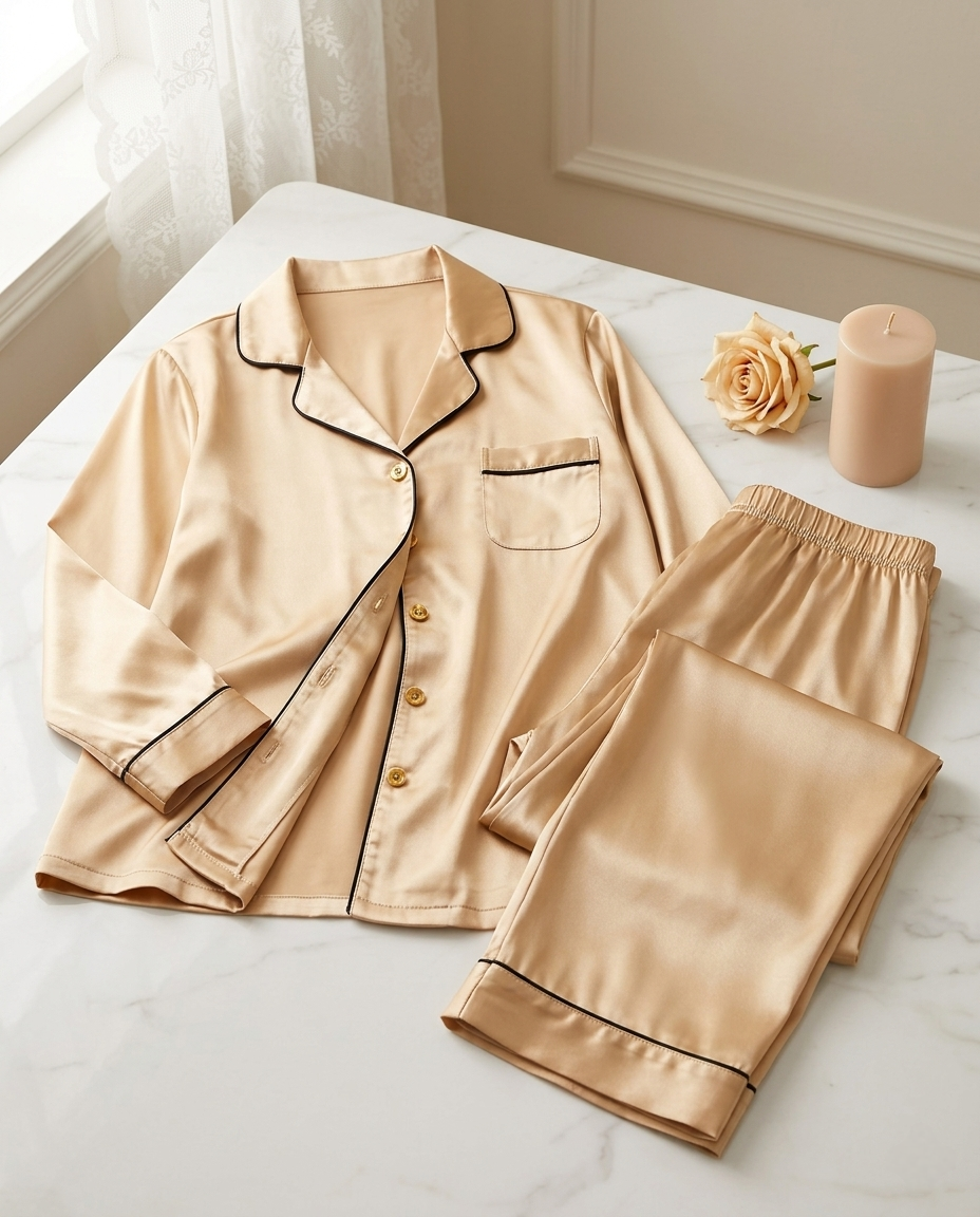 Pijama de Cetim Feminino